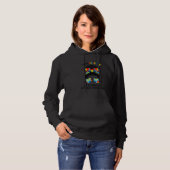 Autisme mam net als normale mam behalve veel sterk hoodie (Voorkant volledig)
