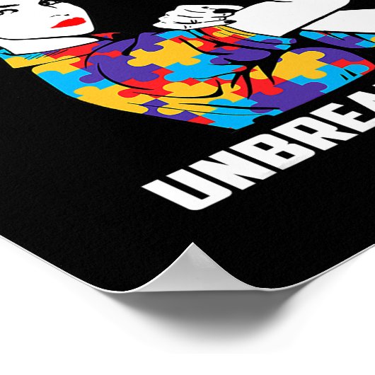 Autisme Mam Onbreekbaar Autisme Bewustheid Poster (Hoek)