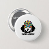 Autisme Mam Onbreekbaar Autisme Bewustmam Moeder Ronde Button 5,7 Cm (Voorkant /achterkant)