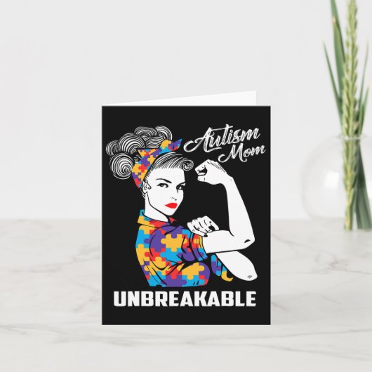 Autisme Mam Onbreekbare Autisme Awareness Gift Kaart (Voorkant)