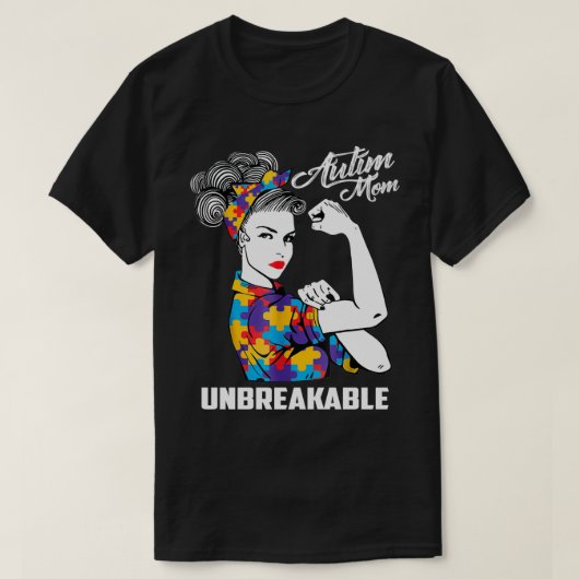 Autisme Mam Onbreekbare Autisme Awareness Gift T-shirt (Design voorkant)