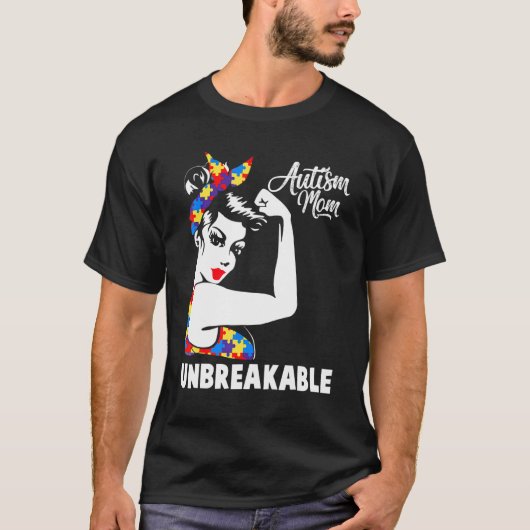 Autisme Mam Onbreekbare Shirt Autisme Dag (Voorkant)