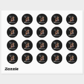 Autisme mam onverwoestbaar Autisme Awareness Black Ronde Sticker (Vel)