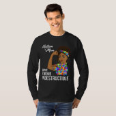 Autisme mam onverwoestbaar Autist Puzzle Ribbon A T-shirt (Voorkant volledig)