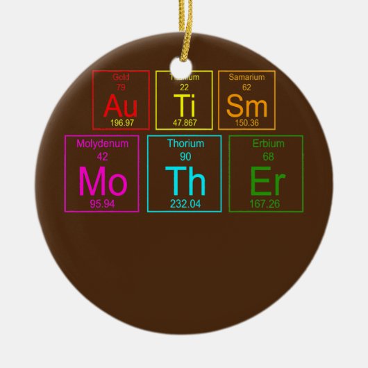 Autisme Mam Periodieke Aanwezigheid van Autisme Keramisch Ornament (Voorkant)