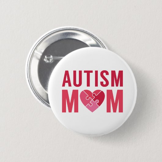 Autisme Mam Ronde Button 5,7 Cm (Voorkant /achterkant)