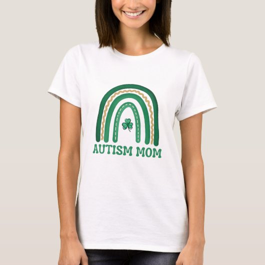 Autisme Mam St. Patrick's Day awareness Shirt (Voorkant)