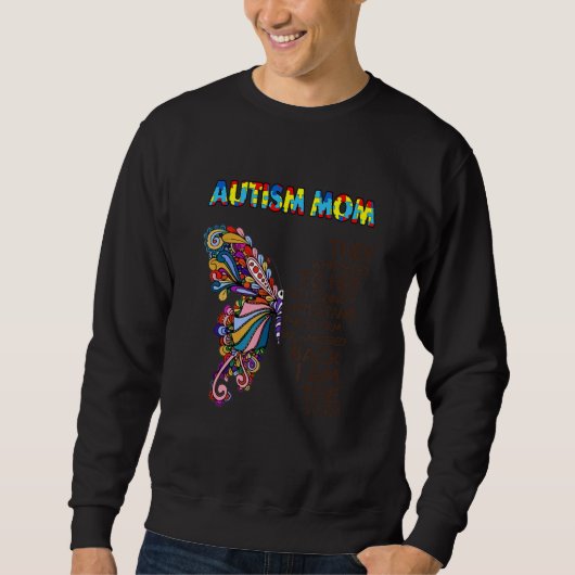 Autisme Mam Support Autism Autism Awareness Trui (Voorkant)
