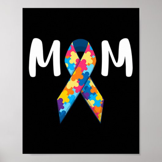 Autisme mam Support Awareness Autistic Parents Gif Poster (Voorkant)