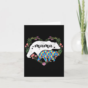 Autisme Mama Beer Mama Liefde Ondersteuning Kind A Kaart