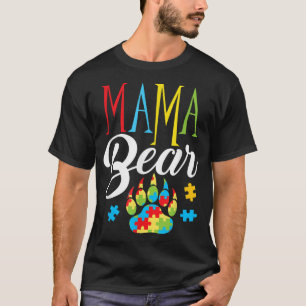 Autisme Mama Beer Poot Puzzel Stuk Kind Vrouwen Au T-shirt