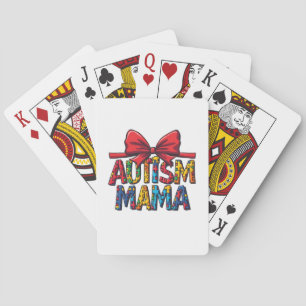 Autisme Mama Boog Coquette Mama Autisme Bewustzijn Pokerkaarten