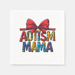 Autisme Mama Boog Coquette Mama Autisme Bewustzijn Servet