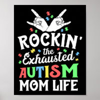 Autisme Mama Cadeau Rockin 'De Vermoeide Autisme M