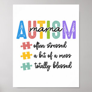 Autisme Mama Definitie Mama benadrukte vaak een be Poster