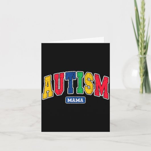 Autisme mama geweldige moeder bewustwording moeder kaart (Voorkant)