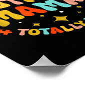 Autisme Mama Groovy Autisme Bewustzijn Inspirerend Poster (Hoek)