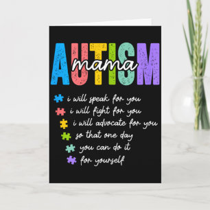 Autisme Mama Ik Zal Voor Jou Vecht Tot Je Aut Kunt Kaart