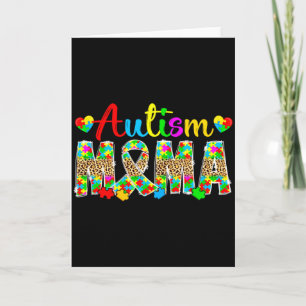 Autisme Mama Luipaard Autisme Bewustzijn Maand Aut Kaart