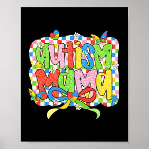 Autisme Mama Mam Coquette Boog Autisme Bewustzijn Poster