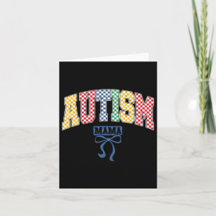 Autisme Mama Mom Coquette Bow Autisme Bewustzijn S Kaart