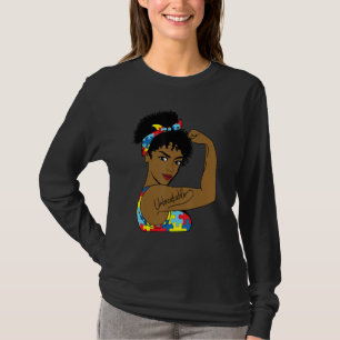Autisme mama onbreekbaar Rosie De Riveter Sterke B T-shirt