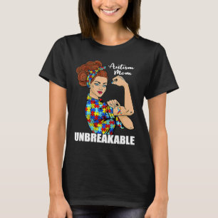Autisme mama onbreekbaar Rosie De Riveter Sterke W T-shirt
