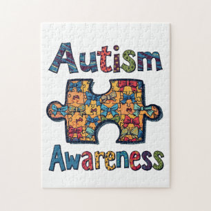 Autisme mama Puzzel Stuk Coquette Bow Ribbon Autis
