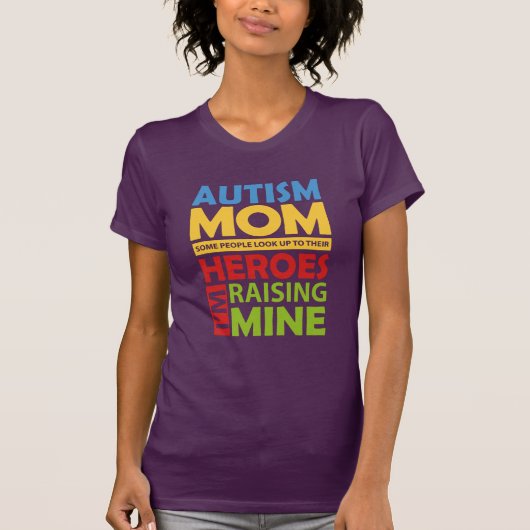Autisme mama Raising My Hero Birthday Novelty T-shirt (Voorkant)