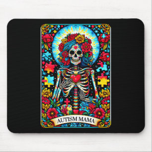 Autisme Mama Tarot Kaart Skelet Schedel Floral Awa Muismat