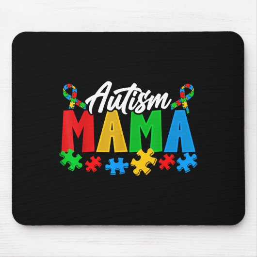 Autisme Mama Trots Ouder Puzzel ece Bewustzijn Muismat (Voorkant)