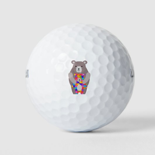 autisme mamma beer golfballen (Voorkant)