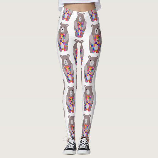 autisme mamma beer leggings (Voorkant)