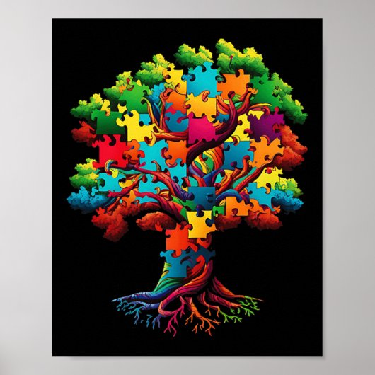 Autisme Mannen Volwassenen Kinder bewustwording Poster (Voorkant)