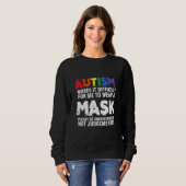 Autisme Mask Tolerance Autistic Awareness Ribbon P Trui (Voorkant volledig)