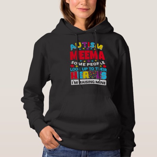 Autisme Meema Mensen kijken op hun helden in de Mi Hoodie (Voorkant)