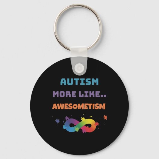 Autisme meer als awesometisme kleurrijk sleutelhanger (Voorkant)