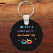 Autisme meer als awesometisme kleurrijk sleutelhanger (Voorkant)