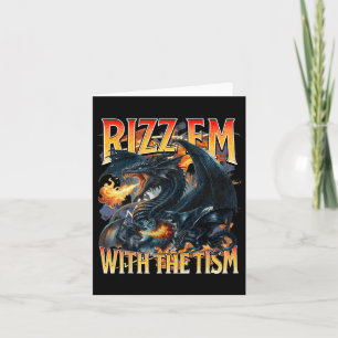 Autisme meme Dragon Rizz em met de Tism Autistic Kaart