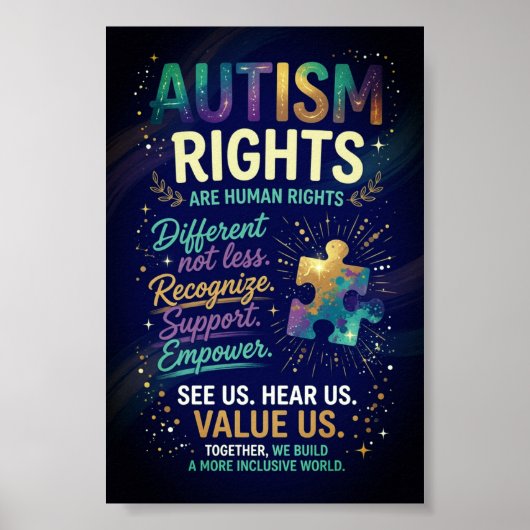 Autisme Mensenrechten Poster (Voorkant)