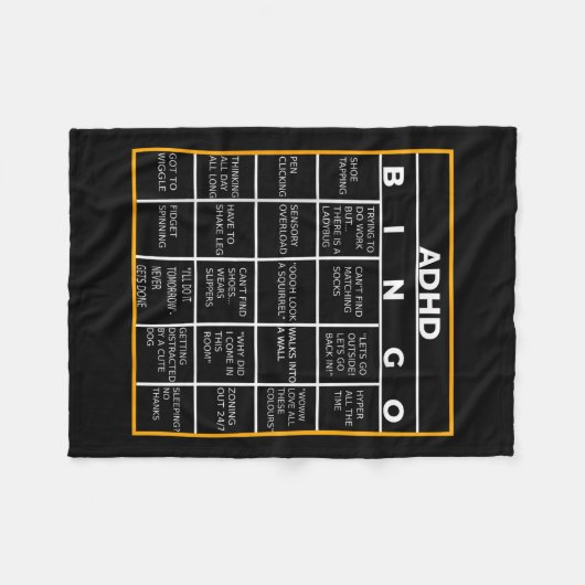 Autisme Mental Health Awareness Day Adhd Bingo Fun Fleece Deken (Voorkant (Horizontaal))