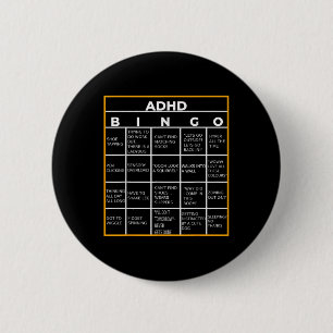 Autisme Mental Health Awareness Day Adhd Bingo Fun Ronde Button 5,7 Cm