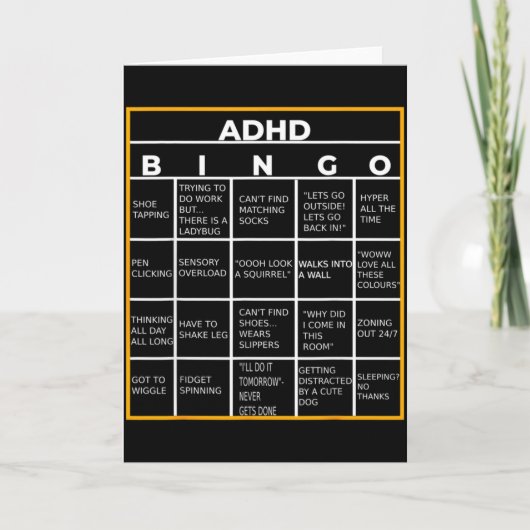 Autisme Mentale Gezondheid Bewustzijnsdag Adhd Bin Kaart (Voorkant)