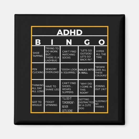 Autisme Mentale Gezondheid Bewustzijnsdag Adhd Bin Magneet (Voorkant)