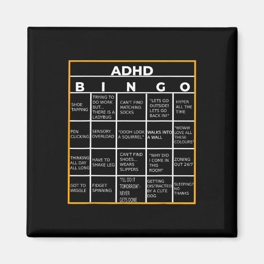 Autisme Mentale Gezondheid Bewustzijnsdag Adhd Bin Magneet (Voorkant)