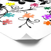 Autisme met Butterflies en stukjes Foto-prints Foto Afdruk (Hoek)