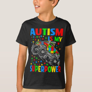 Autisme Mijn Superkracht Monstertruck Jongens T-shirt