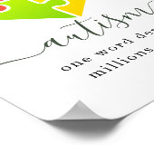 Autisme Miljoenen verhalen Hart Puzzle Poster (Hoek)