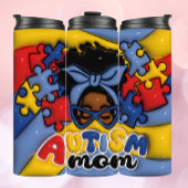 Autisme Moeder 3D Opgeblazen Tumbler Thermosbeker