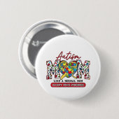 Autisme moeder: als een normale moeder, behalve ve ronde button 5,7 cm (Voorkant /achterkant)